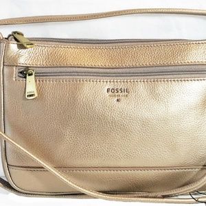 Fossil Mini Crossbody in Pale Rose Metallic